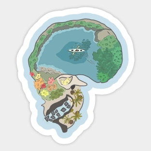 Skull Island Sticker